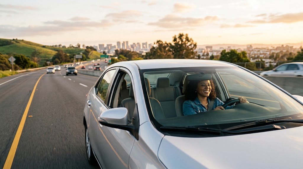 Buyer with a subprime credit score signing paperwork for a reliable commuter car loan