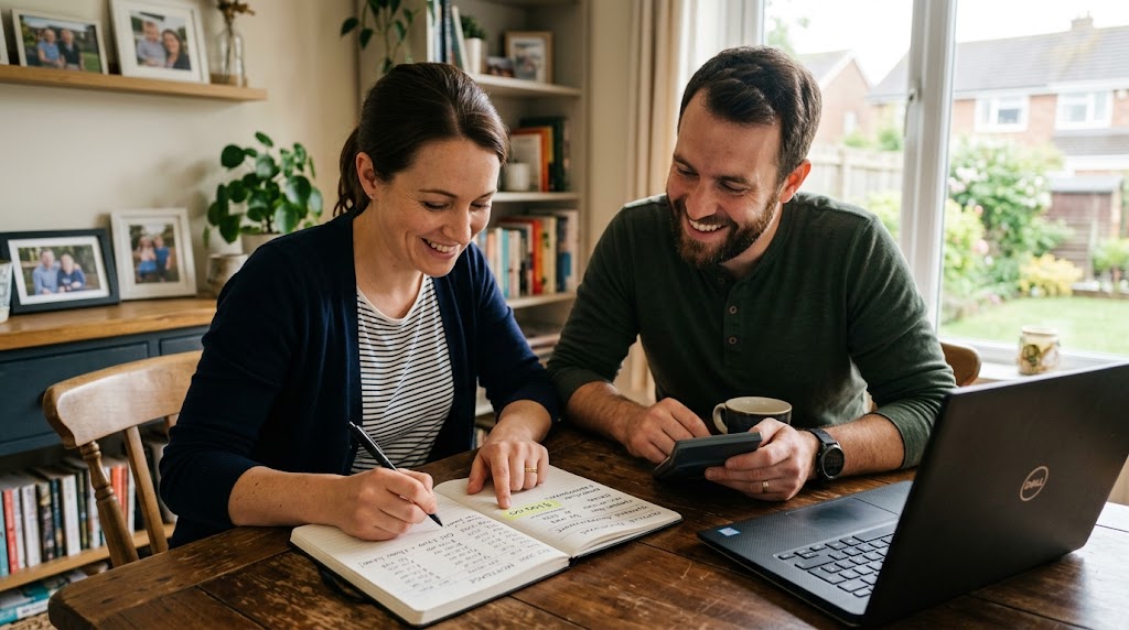 Homeowner planning early mortgage payoff with a mortgage calculator with extra payments