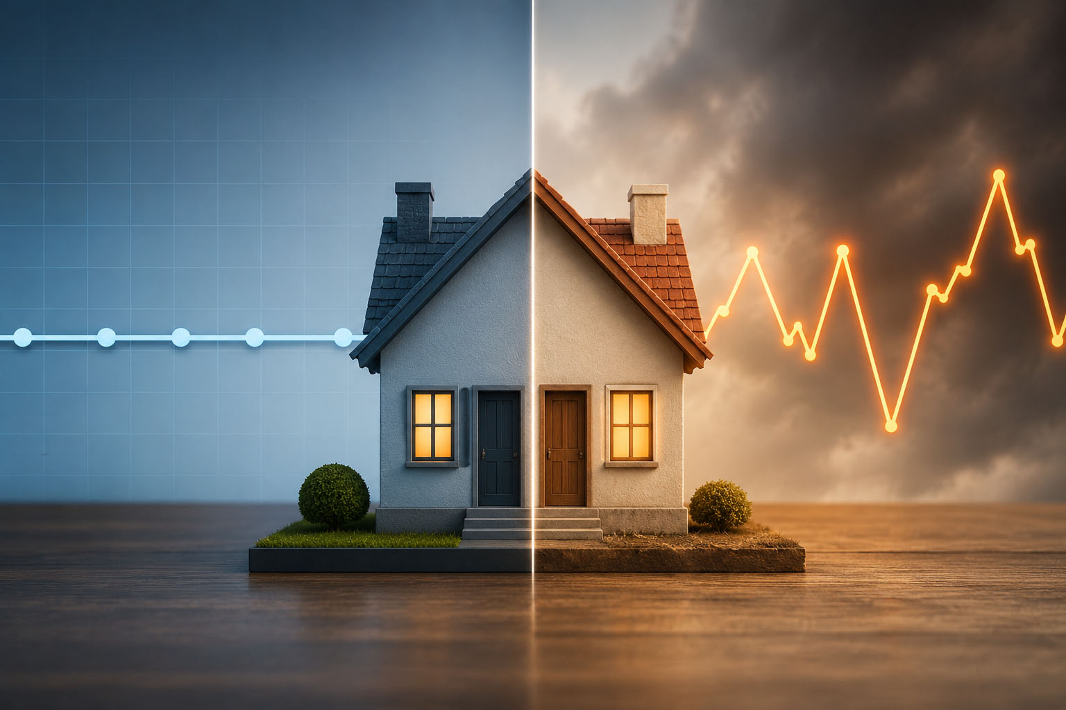 Fixed rate vs variable rate loan comparison chart