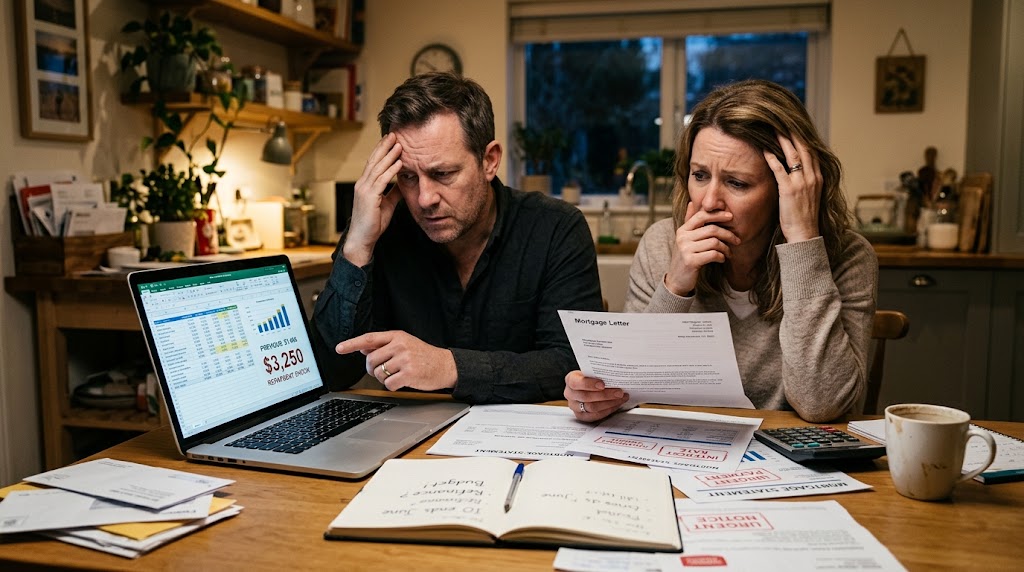 Homeowner calculating interest only loan payments as the interest-only period ends
