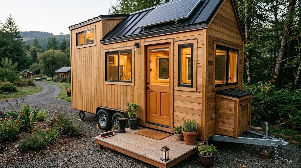 Tiny home on a trailer financed with a personal loan for tiny home buyers