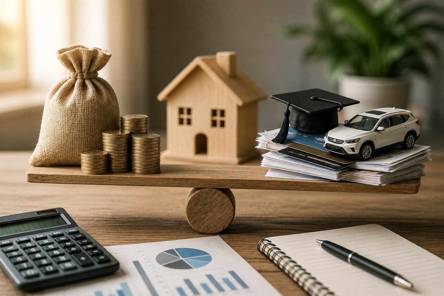 Debt to income dti ratio calculation worksheet with monthly bills and income